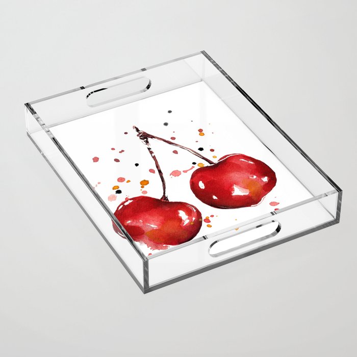 Cherry Splash Acrylic Tray