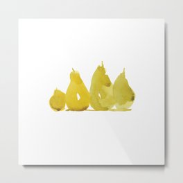 Four golden pears  Metal Print