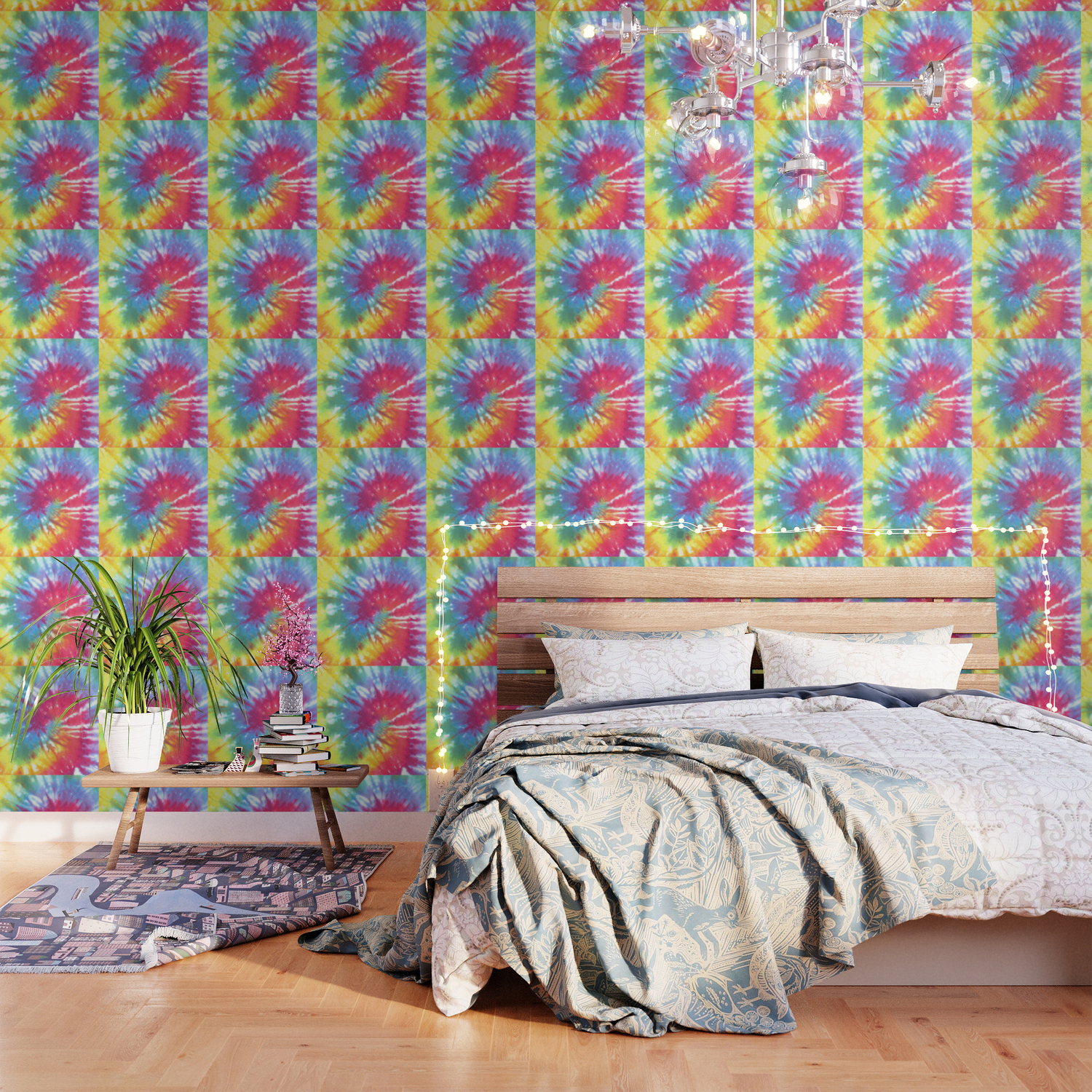 Tie Die Funky Retro Design Wallpaper By Loveart69 Society6