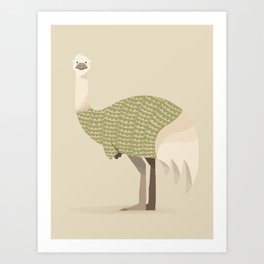 Whimsical Emu Art Print