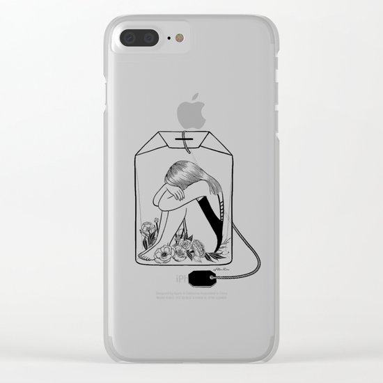 Lady Grey Tea Clear iPhone Case