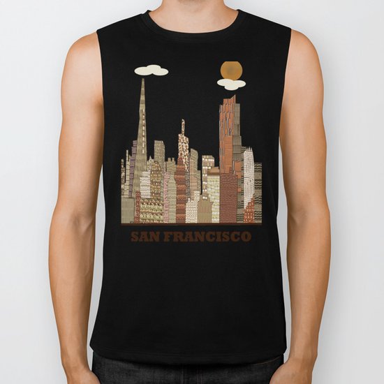 san francisco city Biker Tank