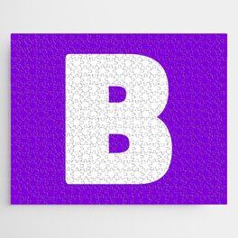 B (White & Violet Letter) Jigsaw Puzzle