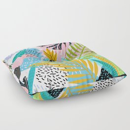 abstract palm leaves Floor Pillow
