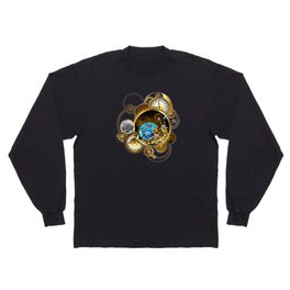 Mechanical Snail with Antique Clock Long Sleeve T-shirt