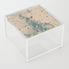 Brisbane - Australia Map - Cloudy Terrazo Illustration Acrylic Box