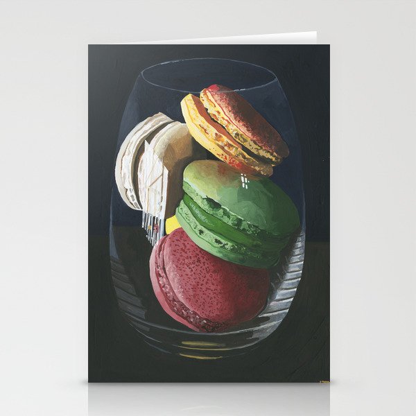 Glass of Macarons Stationery Cards