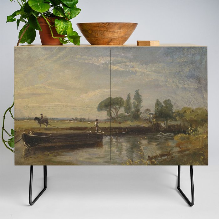 John Constable vintage painting Credenza
