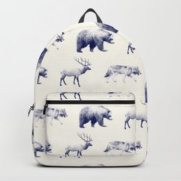 Wild Pattern // Blue Backpack