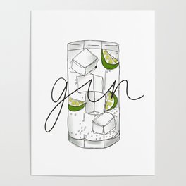 Gin and Tonic Digital Poster