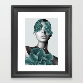 Floral Portrait (woman) Framed Art Print