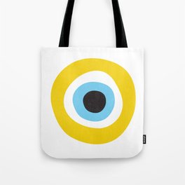 Yellow Evil Eye Symbol Health Protection Tote Bag