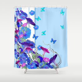Blue Butterflies Shower Curtains Society6
