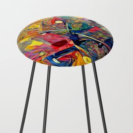 Geometric Composition Counter Stool