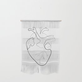 Single Line Anatomical Heart, Medical Wall Decor Wall Hanging