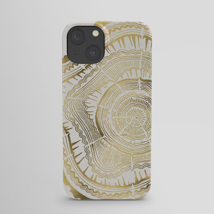 Gold Tree Rings iPhone Case
