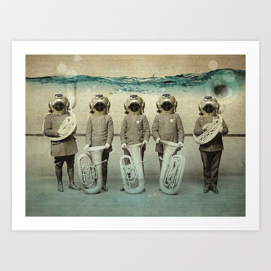 the diving bell Tuba quintet Art Print