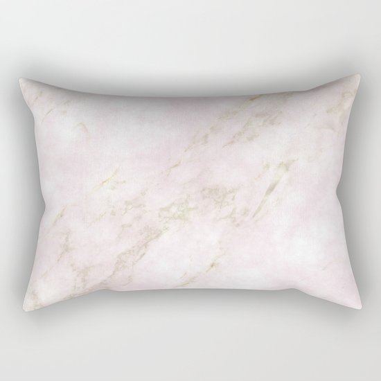 Rose Gold Marble Rectangular Pillow