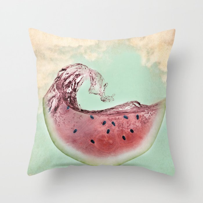 Watermelon sky Throw Pillow