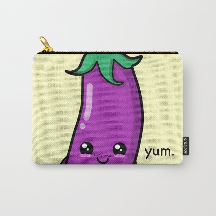 Naughty Eggplant, Yum. Cute Carry-All Pouch