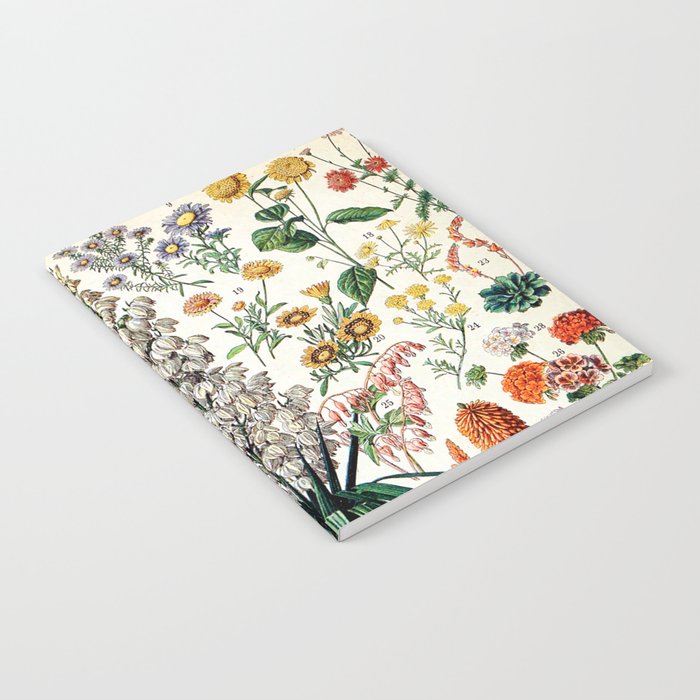 Adolphe Millot - Fleurs B - French vintage poster Notebook