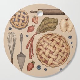 Pie Baking Collection Cutting Board