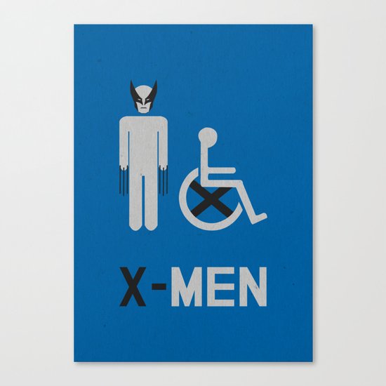 X-Men's Room Minimalist Alternative Poster Canvas Print