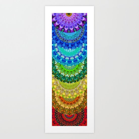 Chakra Mandala Healing Art by Sharon Cummings Art Print