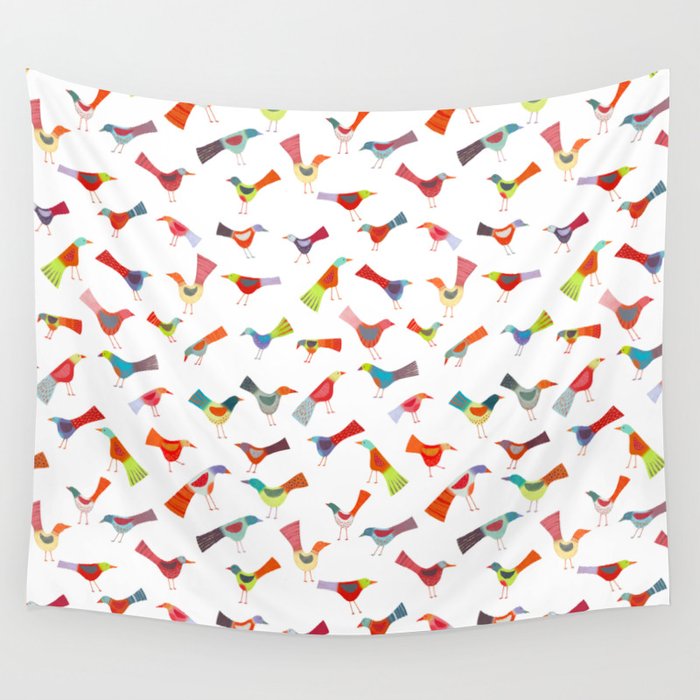 Birds doing bird things Wall Tapestry