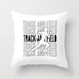 Track and Field Running Throw Pillow