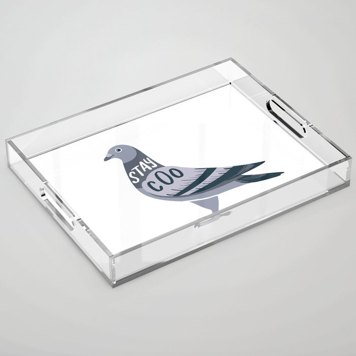 Stay Cool Pigeon Acrylic Tray