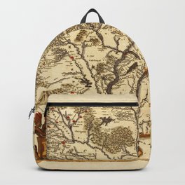 Map Of Paraguay 1671 Backpack