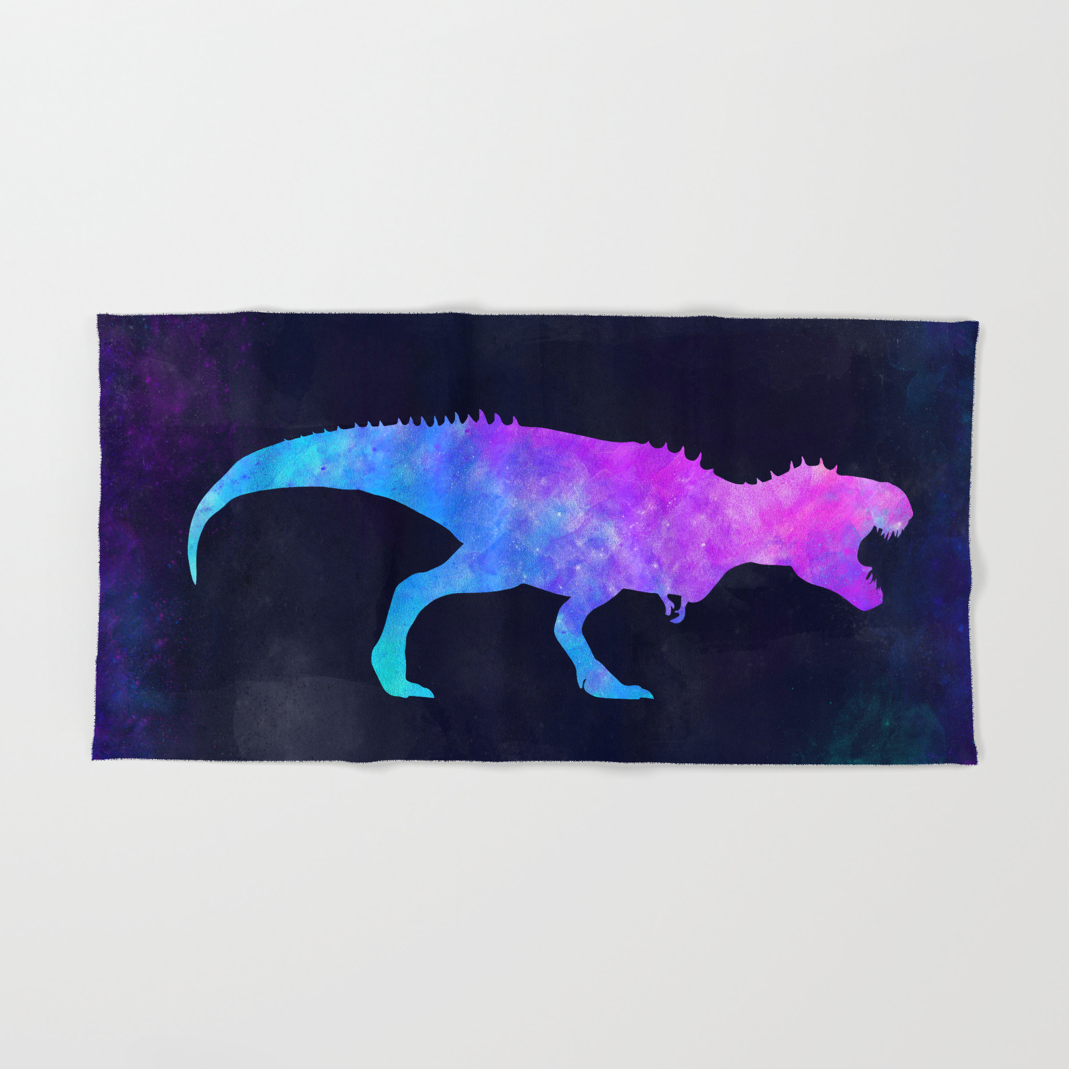 T Rex In Space Dinosaur Graphic Art Watercolor Canvas