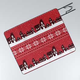 Seamless Knitted Christmas Pattern 18 Picnic Blanket