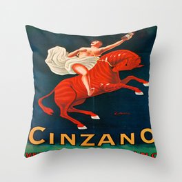 Vintage poster - Cinzano Vermouth Torino Throw Pillow