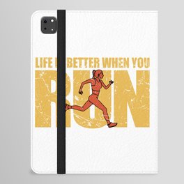 Life Is Better When You Run - Runner Girl iPad Folio Case