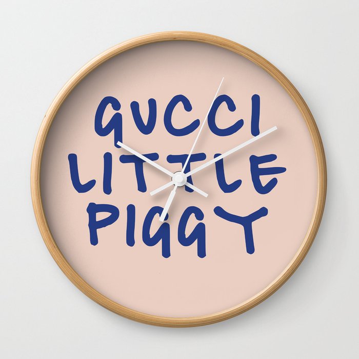 Fashion Pig Azure Wall Clock