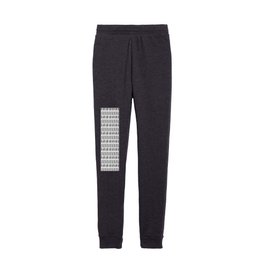 Black & White Stripe Pattern - white background Kids Joggers