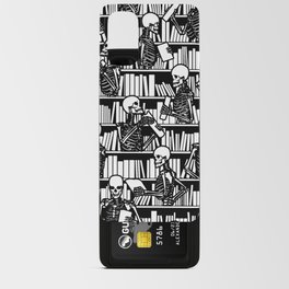 Bookish Public Library Skeleton Goth Librarian Books Pattern Android Card Case