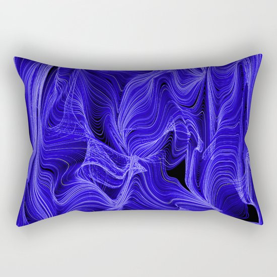 Midnight Blue Mist Rectangular Pillow