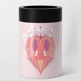 Art Deco pink phoenix  Can Cooler