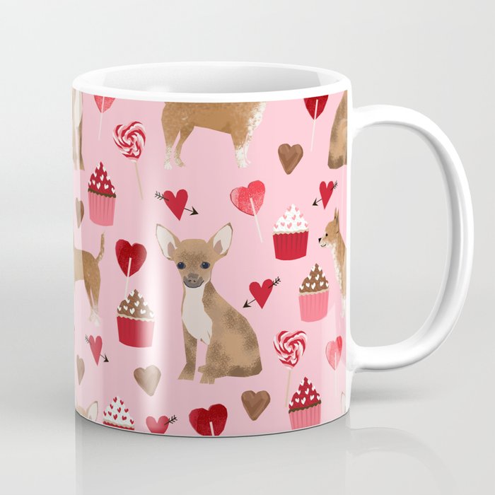 Chihuahua valentines day cute gift for pet lover toy small dog breed custom gifts by pet friendly Coffee Mug