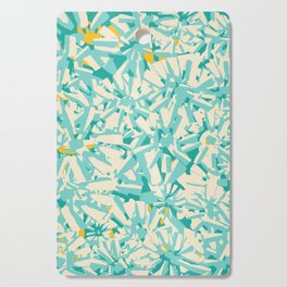 Spring Daisies Turquoise Pattern Decoration Art Cutting Board
