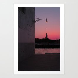 Cuando Venecia se viste de rosa Art Print