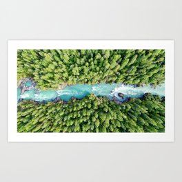 Fraser River headwaters from above Art Print