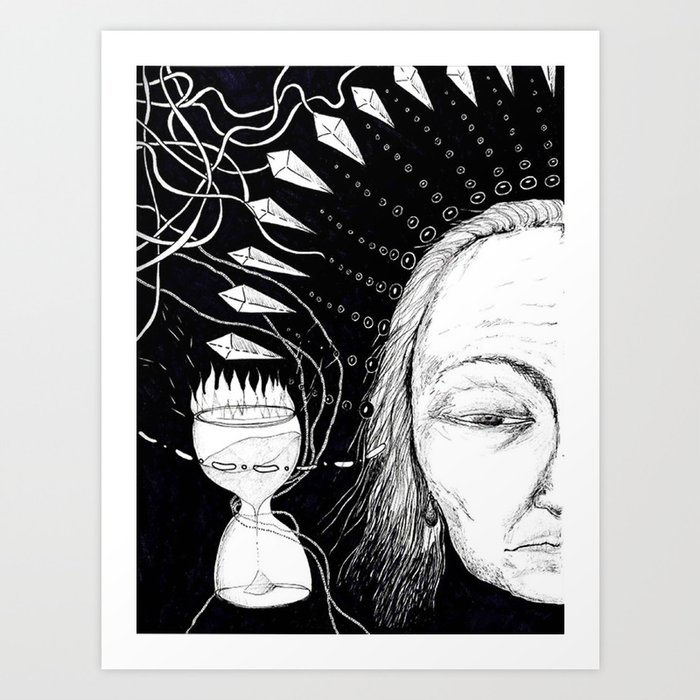 Obsessed with time Art Print