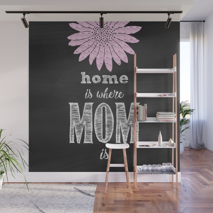 Home Typography Chalkboard Mom Wall Mural By Julianarw
