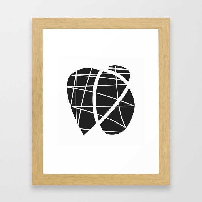 Black Heart Framed Art Print