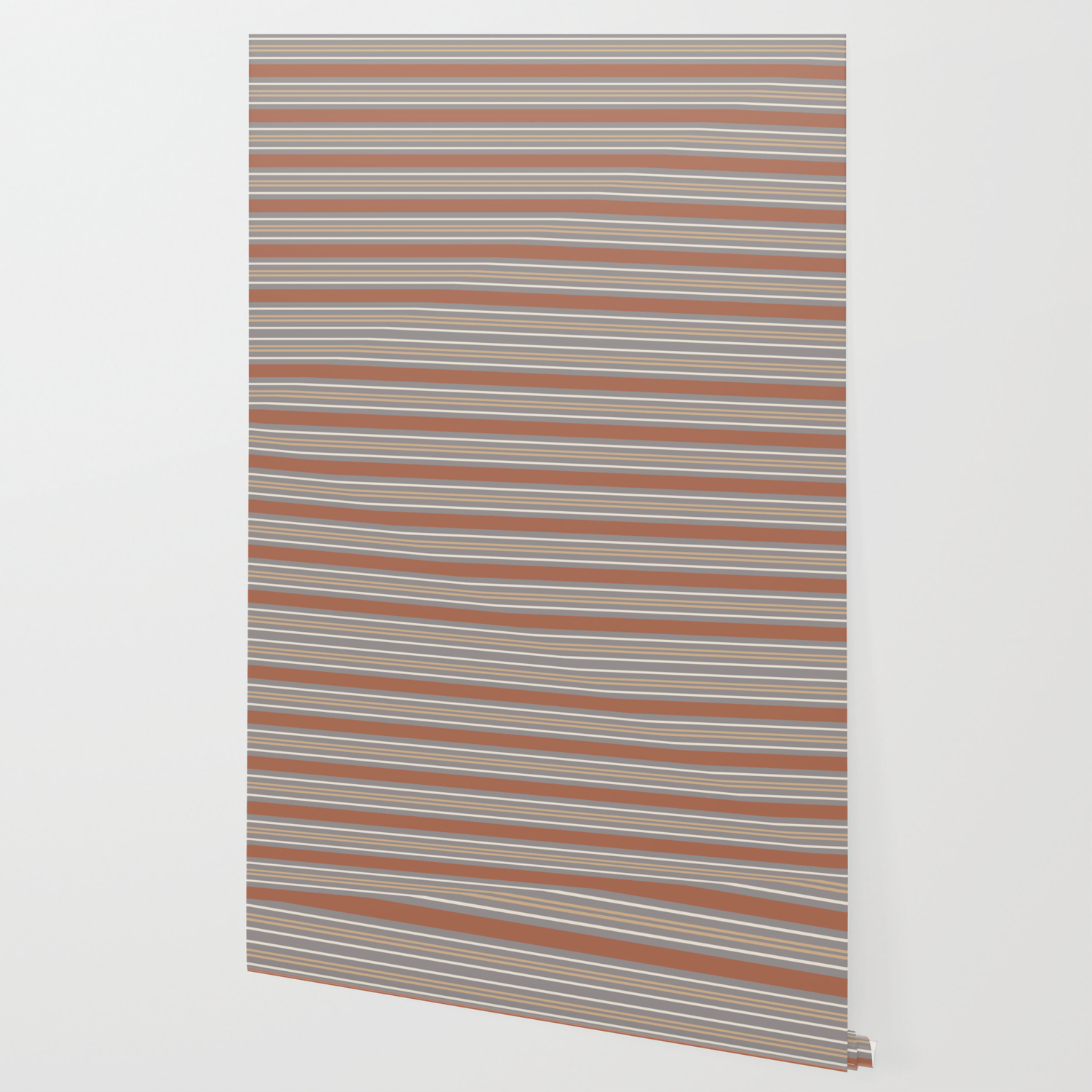 Cavern Clay Sw 7701 Horizontal Line Pattern 6 And Accent Colors 4 Wallpaper By Pipafineart Society6