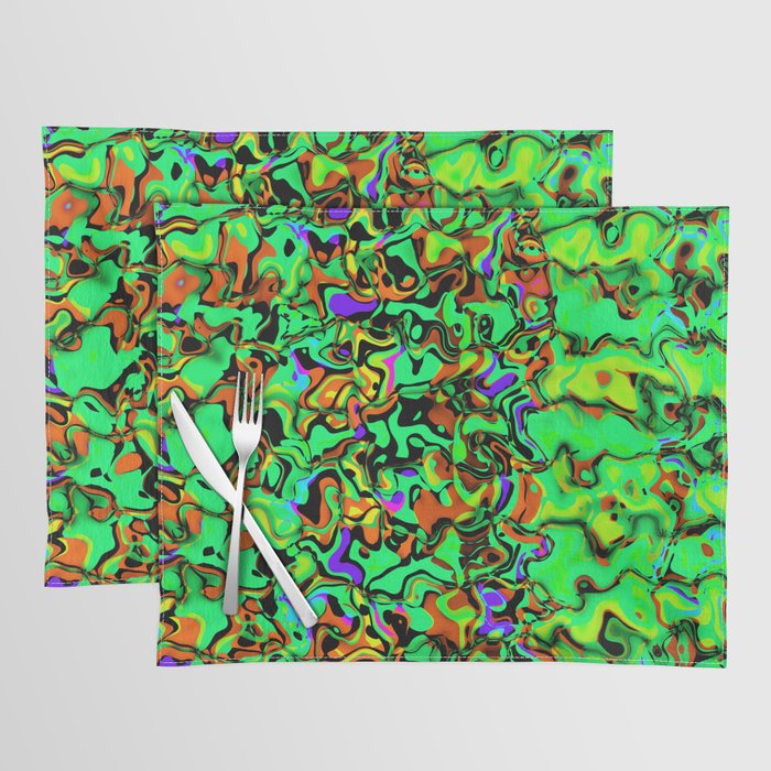 Funky liquid shapes Placemat